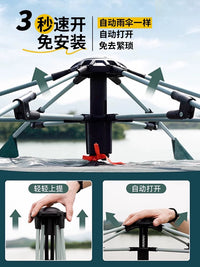 Automatic Pop-Up Camping Tent with Rainproof and Thickened Design for Outdoor Activities