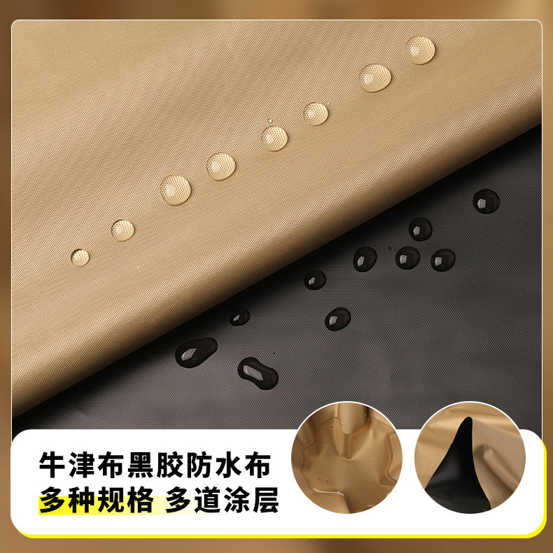 Black Glue Oxford Cloth Outdoor Tarp Waterproof Sunshade Rainproof Heat-Insulating Thickened Tent Fabric