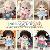 20cm Cotton Doll Clothes Set Plush Doll Outfits Dress Sweatshirt Jumpsuit