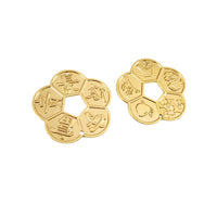 Large Alloy Plum Blossom Coin Feng Shui Ornament for Wealth and Longevity