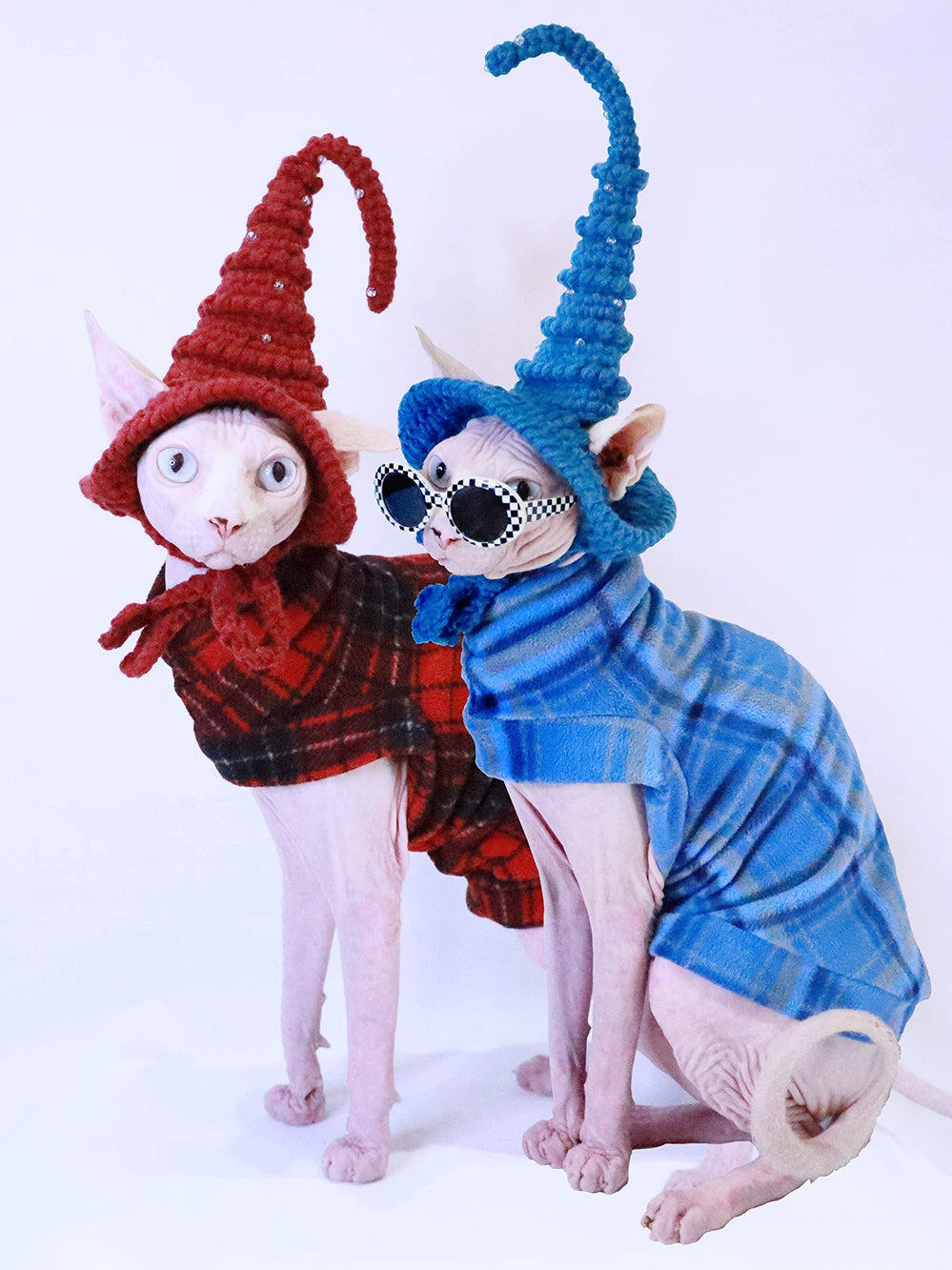 Sphynx Hairless Cat Fleece Christmas Pet Anti-Shedding Casual Shirt for Devon Rex