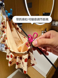 Portable Travel Clothesline with Clips and Buckles for Indoor Outdoor Use