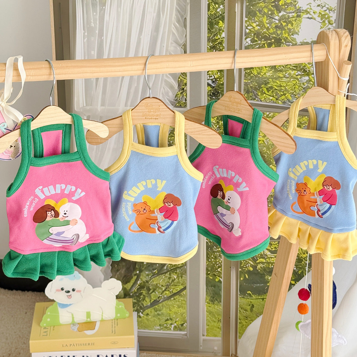 Pet Summer Thin Dog Dress Small Dog Cat Printed Cute Comfortable Spring/Summer Sling