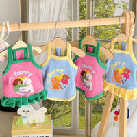 Pet Summer Thin Dog Dress Small Dog Cat Printed Cute Comfortable Spring/Summer Sling