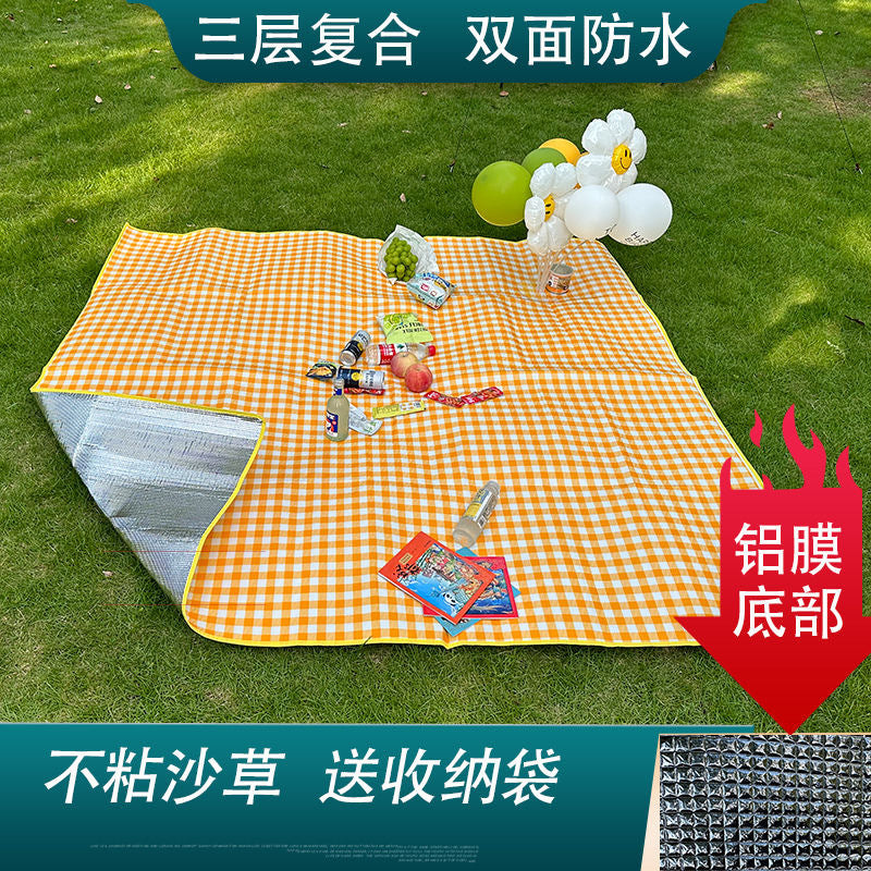 Thickened Picnic Blanket Double-Sided Waterproof Foldable Outdoor Camping Mat