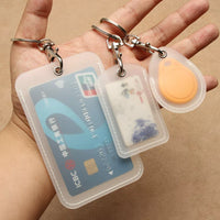 Frosted Transparent Access Card Holder with Retractable Lanyard for Elevator, Bus, and Community Cards