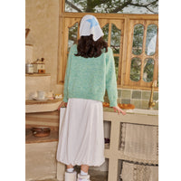 Korean Style Hollow Jacquard Star Pattern Wool Blend Scarf