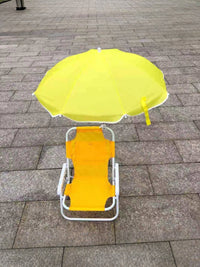 Portable Folding Beach Chair with Adjustable Sun Umbrella for Kids