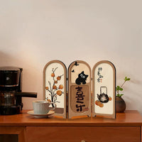 Crystal Persimmon Ruyi Desktop Screen Ornament for Home Decor