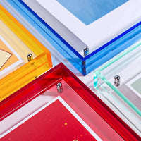 Iridescent Acrylic Photo Frame for Artwork, Records, Posters - Wall Mount & Tabletop Display