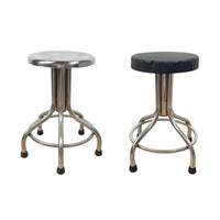 Stainless Steel Adjustable Swivel Stool for Lab, Cleanroom, and Medical Use