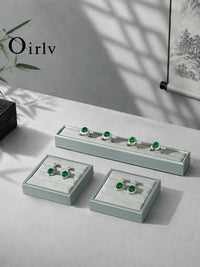 Duo Bao Ni PU Leather Jewelry Display Stand for Rings, Bracelets, and Earrings