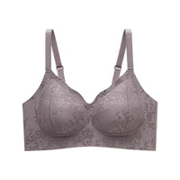 Wireless Embroidered Jacquard Push-Up Bra with Soft Support