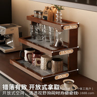 Acrylic Multi-Layer Desktop Storage Rack for Cups and Tableware