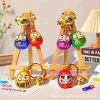 Cute Daruma Doll Keychain Pendant for Bags and Keys