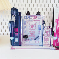 Cyberpunk Photo Frame Display Stand for Idol Star Photos and Small Cards