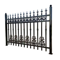 Zinc Steel Garden Fence Panel for Villas and Yards, Outdoor Security Barrier
