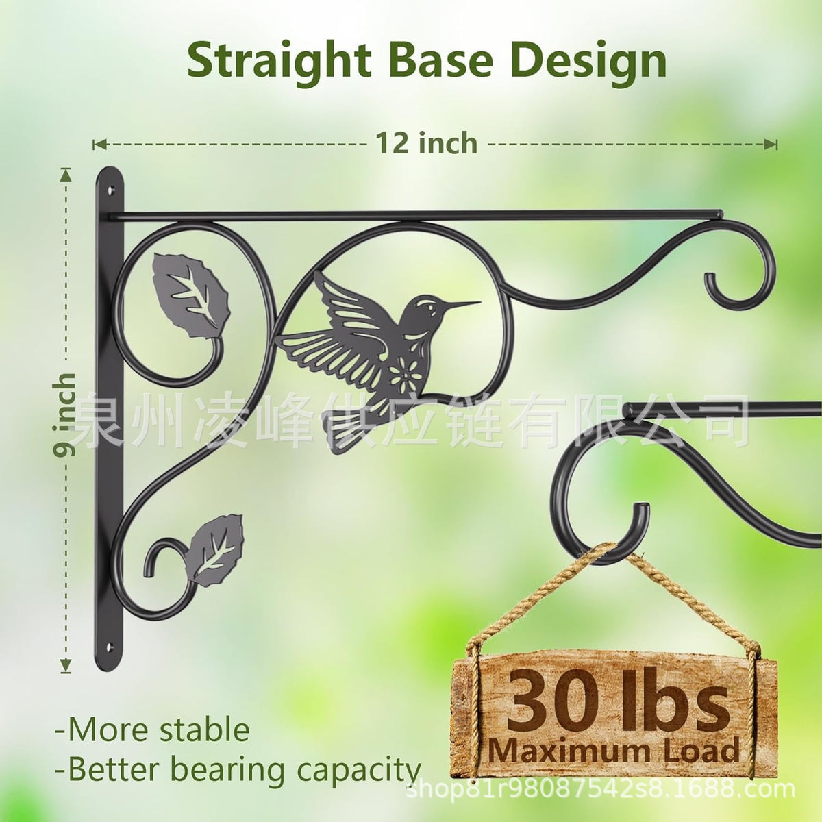Rustproof Wall-Mounted Plant Hanger Hooks for Bird Feeders, Wind Chimes, and Lanterns