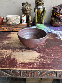 Japanese Bizen Ware Matcha Bowl, Handcrafted Ceramic with Natural Glaze