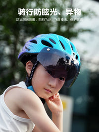 MTETEM Kids Cycling Helmet with Goggles for Youth Road Mountain Bike Safety