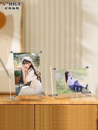 Acrylic Double-Sided Photo Frame for Postcards and Pictures