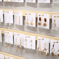 Wall-Mounted Jewelry Organizer Rack for Earrings, Necklaces, and Studs