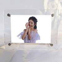 Clear Acrylic Photo Frame for Desktop Display, Vertical or Horizontal