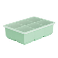 Silicone Ice Cube Tray with Lid, Large Square Ice Cube Mold, Food-Grade, Easy Release, High Capacity Storage Box