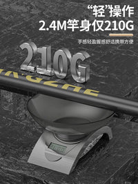 Camping Carbon Fiber Fishing Landing Net Set - Ultralight Telescopic Pole for Big Fish