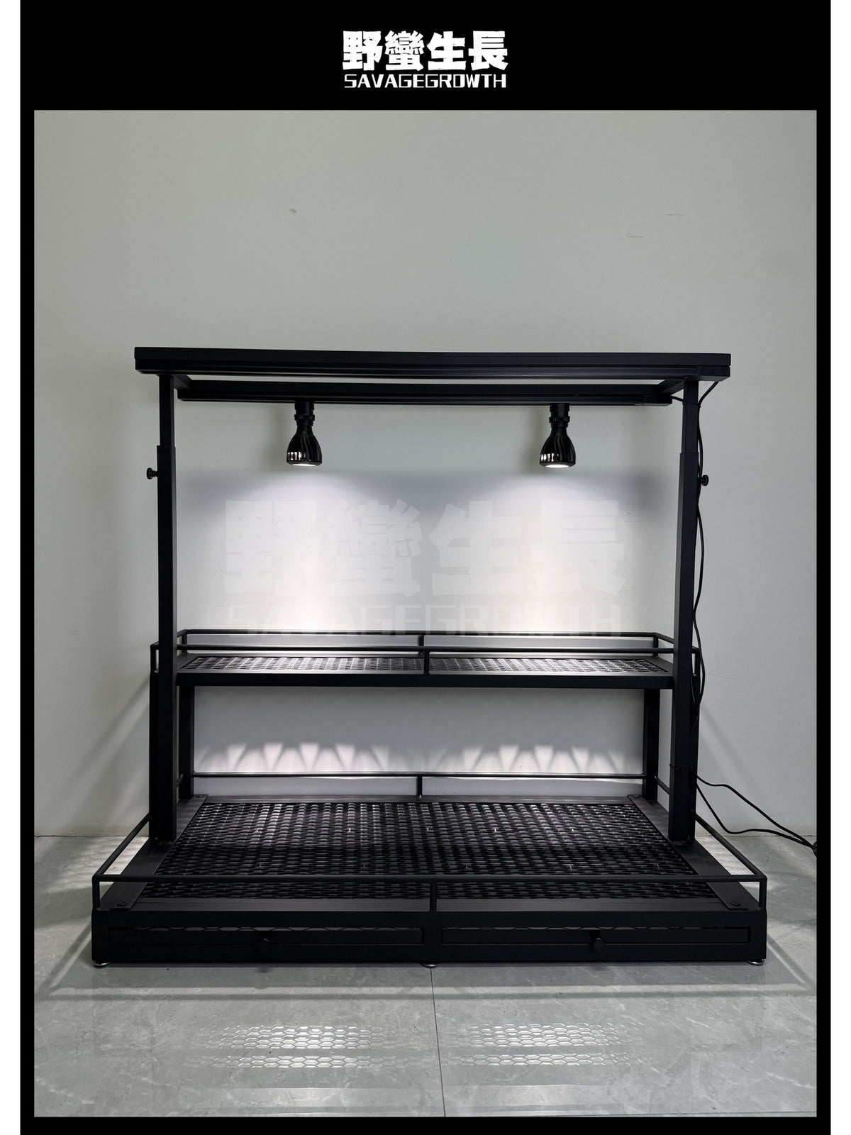 Industrial Style Metal Plant Stand with Adjustable Height and Modular Design for Desktop Planting