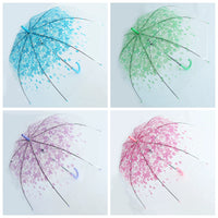 Cherry Blossom Clear Dome Umbrella for Wedding & Rain Protection