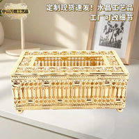 Ins Style Crystal Tissue Box Holder for Desktop Storage