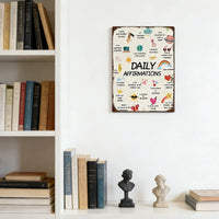 American Style Inspirational English Quote Metal Wall Art for Living Room Bedroom Decor