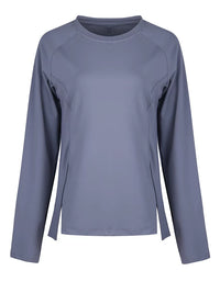 Women's Breathable Quick-Dry Long Sleeve Running T-Shirt Loose Fit Workout Top Plus Size Yoga Fitness Apparel