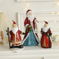 Resin Santa Claus Christmas Figurines Festive Scene Decor Gifts