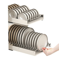 Pull-Out Dish Drying Rack for Kitchen Cabinet