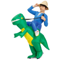 Inflatable Dinosaur Rider Costume for Halloween & Parties - Adult & Kids Sizes