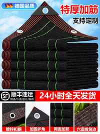 Heavy-Duty Black Sun Shade Net for Outdoor Patio Garden Carports, UV Protection and Heat Insulation