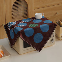 American Retro Dustproof Microwave Oven Cover Cloth for Kitchen Appliances