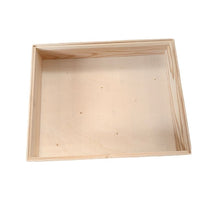 Unfinished Pine Wood Storage Box Desktop Organizer Tray Gift Box