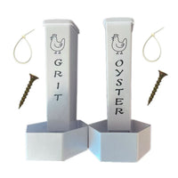 Chicken Oyster Shell and Grit Feeder Combo for Poultry