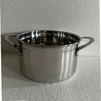 Mini Stainless Steel Hot Pot with Double Handles, 16cm Individual Shabu-Shabu Soup Pot