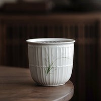 Hand-Painted Jianshui Ceramic Tea Wash Bowl with Lid for Gongfu Tea Ceremony