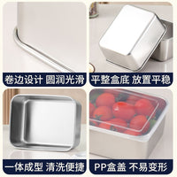 Stainless Steel Food Storage Container with Lid for Refrigerator, Lunch Box, Bento, Picnic