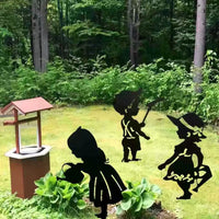 Metal Gnome Garden Stakes Outdoor Yard Lawn Decor