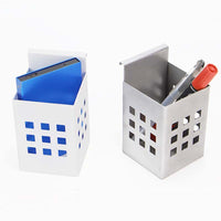 Desk Partition Hanging Organizer for Office Supplies - Metal Pen Holder and Storage Box