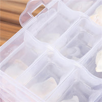 Stackable Dumpling Storage Container with Lid, Non-Stick Freezer Organizer for Dumplings and Eggs
