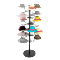 Multi-Layer Floor-Standing Hat Display Rack for Retail and Home Use