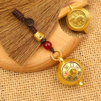 Brass Chinese Zodiac Teapot Keychain Pendant Ornament Gift