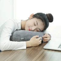 Inflatable U-Shaped Travel Neck Pillow for Airplane, Train, and Napping - Portable Cervical Support